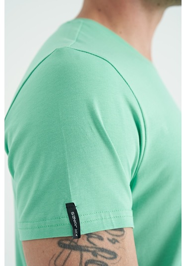 Air Jones Tommy Life Calvin Su Yeşili Basic Erkek T-shirt - 88245 SU YEŞİLİ