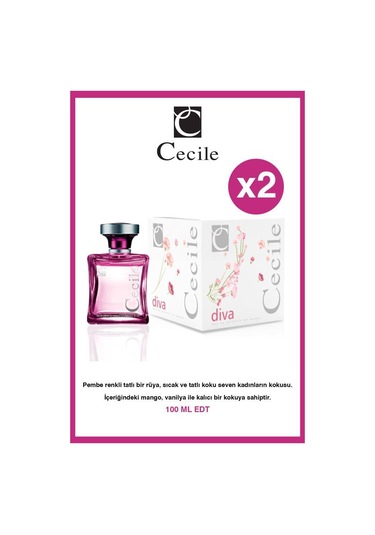 Cecile Diva Kadın Parfüm EDT 2 x 100 ML