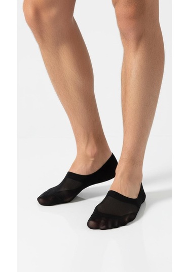 Erkek Görünmez Çorap Kaydırmaz Topuk Silikonlu, Terletmeyen Babet Çorap Siyah