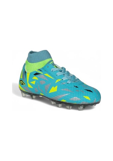 Ayakkabımood Dgn 2303 Flt Çocuk Su Yeşili-sarı Çoraplı Krampon Ayakkabısı Sarı - Yeşil