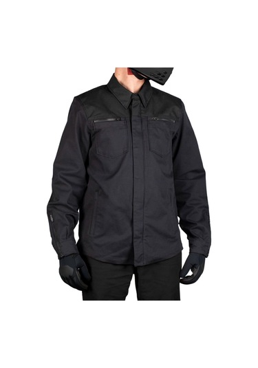 Icon Upstate Canvas Ce Korumalı Motosiklet Montu Siyah