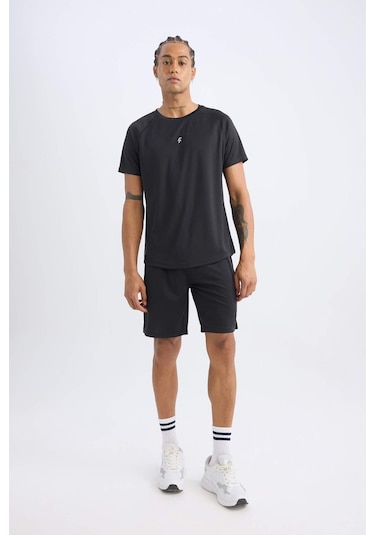 DeFactoFit Slim Fit Dar Kesim Sporcu Standart Paça Şort V3030AZ24SPBK81 DeFactoFit Slim Fit Dar Kesim Sporcu Standart Paça Şort V3030AZ24SPBK81