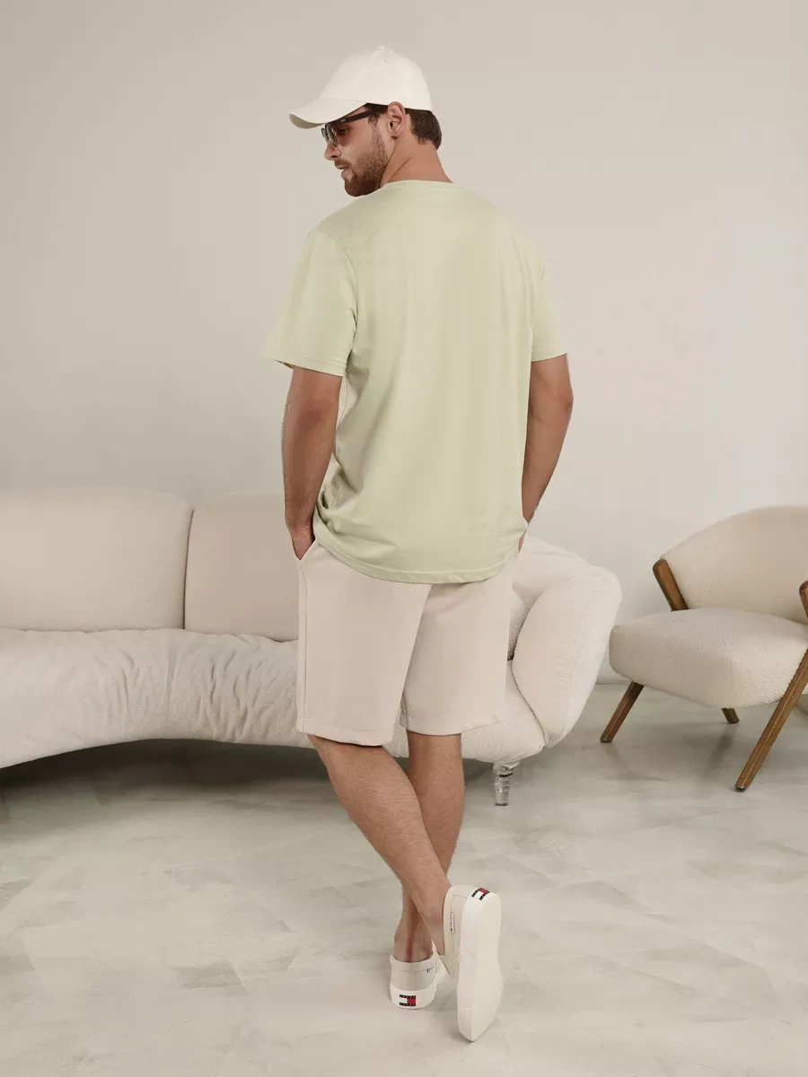 Lajkı-majkı Açık Yeşil Düz Kat Erkek Tişört 177879872 Yeşil