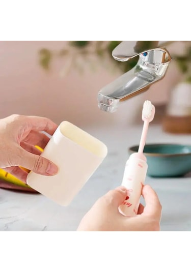 Yuqing Hua 2-ın-1 Seyahat Diş Fırçası Seti Katlanabilir