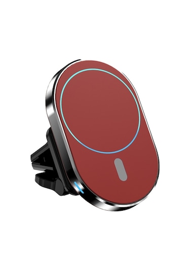 Sones Jjt-968 15w Maksimum Çıkış Manyetik Araç Hava Çıkış Braketi Kablosuz Şarj Cihazı Kırmızı