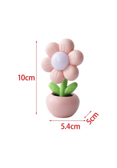 Suntek Saksı Bitki Küçük Masa Lambası Yatak Odası Ortam Pembe Çok Renkli