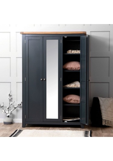 Masifart Libra 3 Kapılı Aynalı Giysi Dolabı