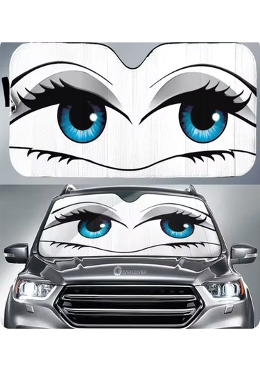 Goldenqian Moda Araba Ön Pencere Siperliği 70x130 Cm Güneşlik Güneş Koruyucu Perde Güneş Şemsiyeleri Reflektör Anti Uv Koruyucu Nazar 15