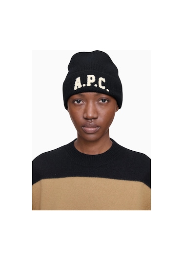 A.p.c Axel Beanie Unisex Yumuşak Ve Sıcak %100 Yün Bere Siyah