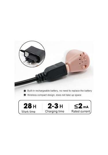 K-88 Kablosuz Yaşlı Ses Amplifikatör Ses Toplayıcı Mini Şarj İşitme Cihazları, Fiş: Abd Fişi, Boyut:abd Fişi