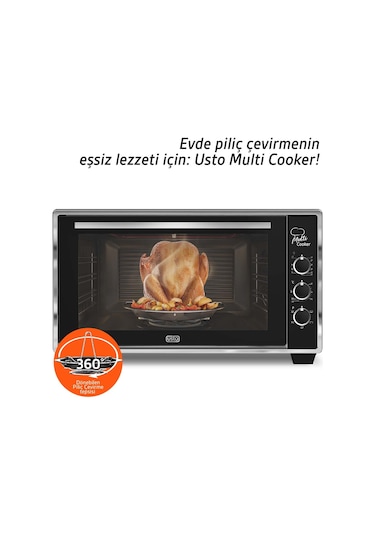 Usto 2115 Multi Cooker Airfry Özellikli Midi Fırın 50 L Siyah
