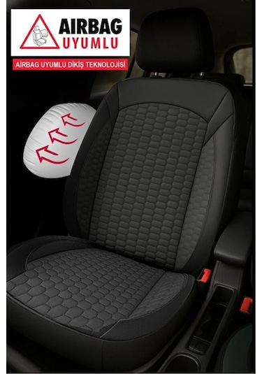 Dacia Duster Black Shadow 1.5 Dci 110 Media Nav 2018 Uyumlu Plus Serisi Tay Tüyü Siyah Oto Kılıfı Tam Set