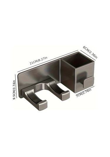 Willowhaven Gri Duvar Askılığı Kurutma Makinesi Rafı - Delme Yok, Sağlam, Ağırlık Taşıyan Gri