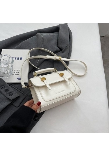 Tongxida Yeni Moda Kadın Çapraz Çantalar, Beyaz, Küçük Kare, 2024 Trend, Dokulu, Uygun Fiyatlı Beyaz