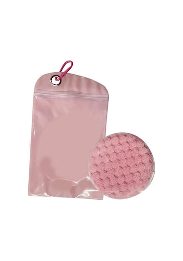 Suntek Kum Temizleme Torbası Fırçası Cilt Dostu Plaj Pembe Pembe