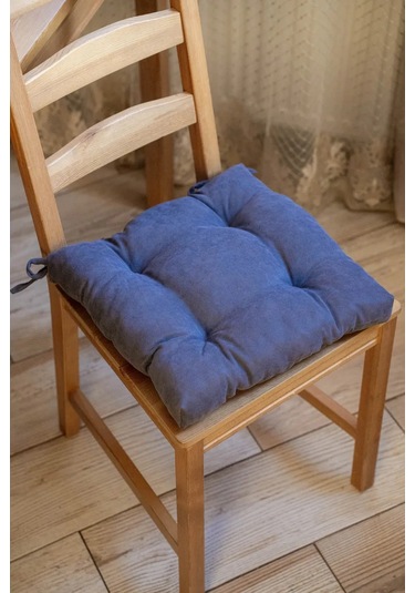 Slavıca Sandalyeye Takılan Bağcıklı Kare Yastık 40x40cm 363124946 Koyu Gri