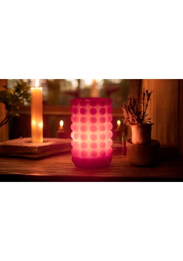 Fener Mum Bubble Long Bordo Kavun Kokulu Dekoratif Mum