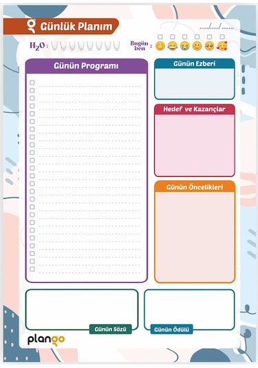 Plango Günlük Planlayıcı - Daily Planner - Ders Çalışma Planlayıc