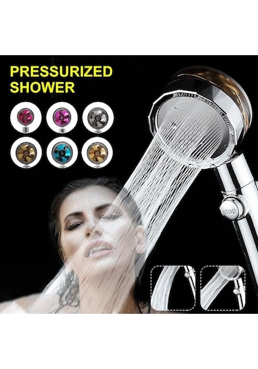 Kırmızı Turboşarjlı Duş Başlığı Filtresi Yağış Duş Başlığı Su Tasarrufu Yüksek Basınçlı Duş Başlığı Banyo Yüksek Basınçlı Duş Başlığı Kırmızı