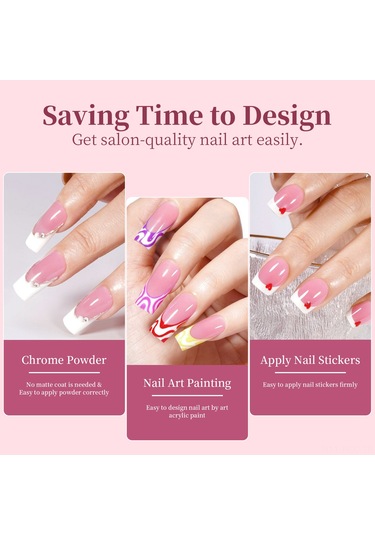 Ruicoo 15 Boyutlu 9 Renkli Fransız Stili Jel Tırnak Uçları - Hızlı Uygulama, Güçlü Tutuş, Doğal His