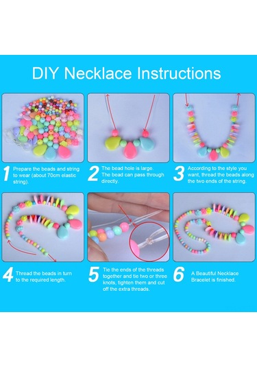 Vkemall 01 Çok Renkli Delikli Plastik Boncuk Seti - Kolye Ve Bilezik Dıy Takı Malzemesi Diğer