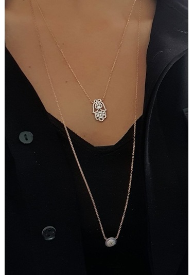 Iki Şekilde Kullanılabilir Fatmanın Eli ve Nazar Boncuklu 925Ayar