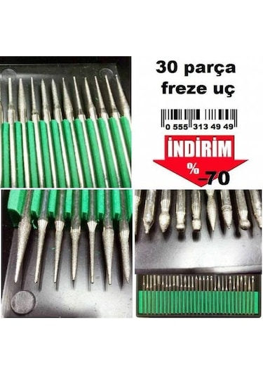 Freze Uç 30 Parça Ahşap Cam Seramik Oyma Düzeltme Gravür Işlemi