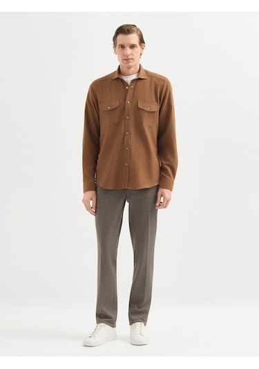Karaca Erkek Modern Fıt Gömlek-camel 11.24w.04.013 Camel