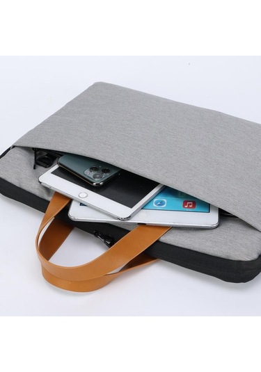 Mavi Şık Laptop Çantası, Minimalist Laptop Çantası, İç Astar, iPad Uyumlu Tablet Laptop Çantası, Çok Fonksiyonlu Çanta