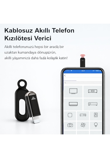 Apple Uyumlu iOS Akıllı Kızılötesi Uzaktan Kumanda Adaptörü Kablosuz Ir Blaster