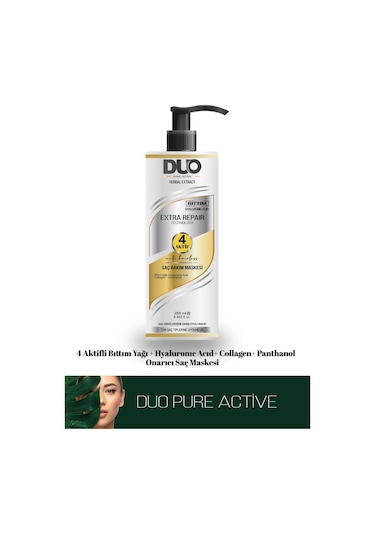 Duo Pure Active Herbal Extract Saç Dökülmesine Karşı Saç Bakım Maskesi 250 ML