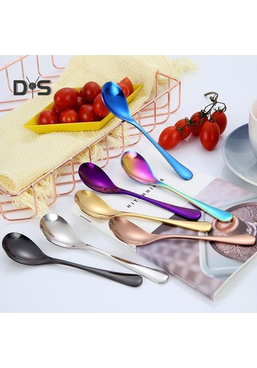 Altın Kahve Çay Krema Kokteyl Karıştırma Kaşık Çatal Bıçak Takımı
