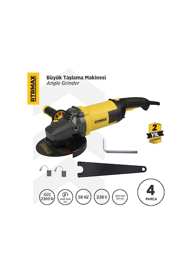 Rtrmax RTM1180 Büyük Taşlama Makinası 180 mm 2300 W