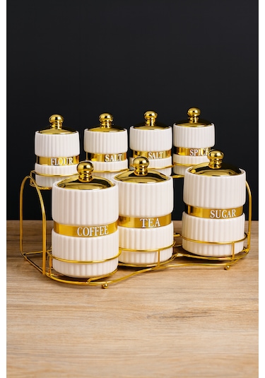 Mutfak Lüx 7 Li Gold Baharatlık Gold - Şeffaf