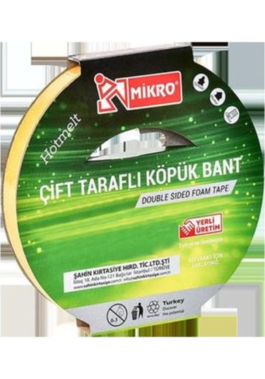 Mikro 15mm 5mt Çift Taraflı Köpük Bant Bnt201