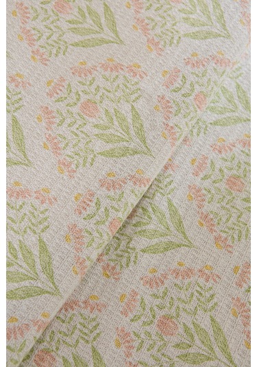 Kaşmir Home Daisy %100 Pamuk Çift Kişilik Pike Takımı Somon Somon