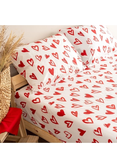 Soley Mix & Match Lover %100 Pamuk 2'li Yastık Kılıfı Seti Kırmızı