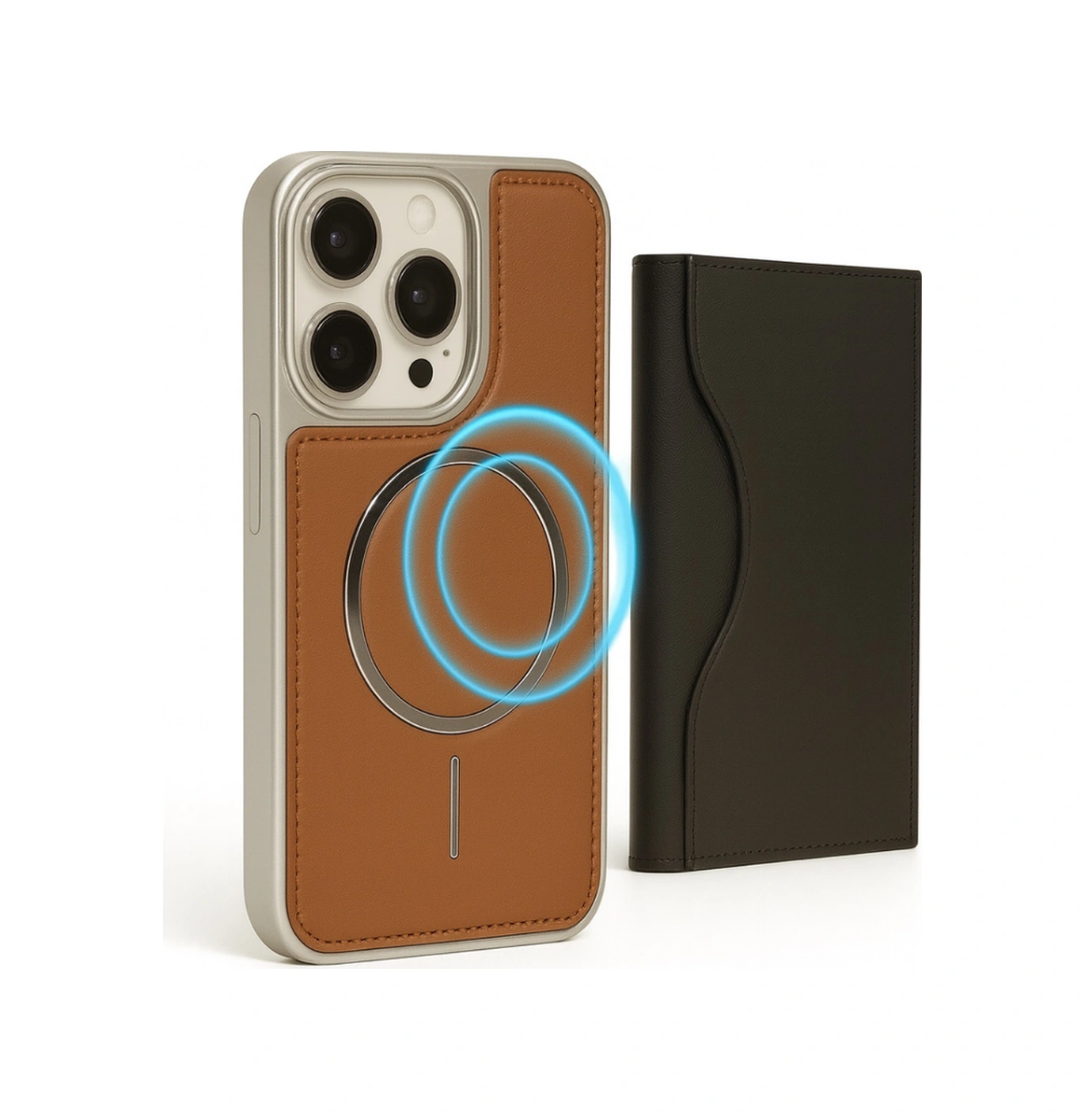 Neomag Case Iphone 15 Taba Manyetik Özellikli Deri Kılıf Taba