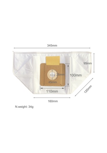 Synodicmonth K-archer Vc2 / Vc2 Erp / Vc2 Premium / Vc2 Premium Erp Elektrikli Süpürge Torbaları İçin 5 Adet Toz Torbası 2.863-236.0