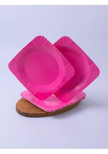 Laren Kağıt Tek Kullanımlık Tabaklar 100 Adet 412253349 Pembe