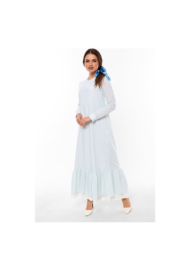 Pastelastore Neva Kadın Elbise Maxi Boy 1020-1 Açık Mint