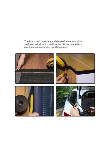 Gateesat 2 Rulo Beyaz 12mm X 3mm Kendinden Yapışkanlı Sessizlik Köpük Bant