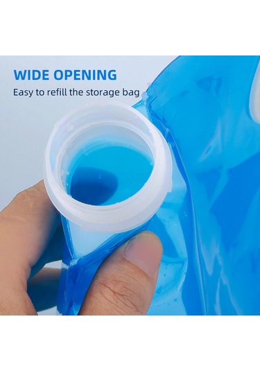 Skycity 4 Adet Mavi 10l Yemek Dereceli Katlanabilir Su Depolama Çantası - Valfli, Elden Taşınabilir, Kamp Ve Acil Durumlar İçin