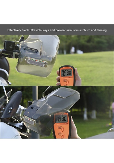 Maiyame Motorsiklet El Koruyucu Pvc Eşya - Rüzgar Ve Yağmur Engeli, Yansıtıcı Şeritli, Güneş Enerjili Stili