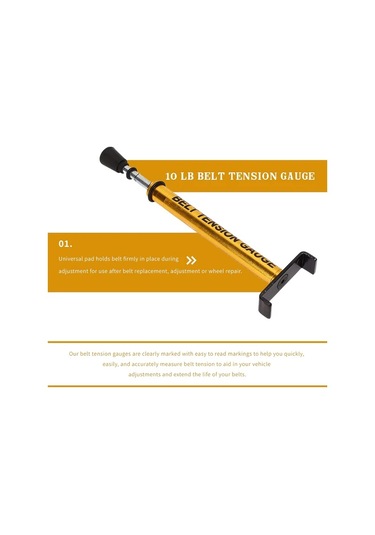 Chuangyinshop Ayarlanabilir 10 Pound Motor Kayışı Gergi Ölçer Dayanıklı Metal Taşınabilir