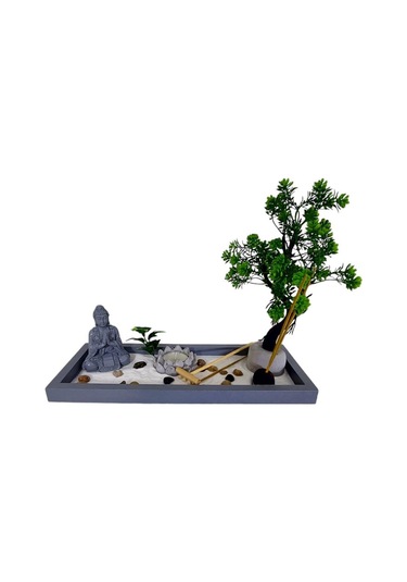 T.concept Dekoratif Buda Heykeli Dikdötgen Zen Bahçesi