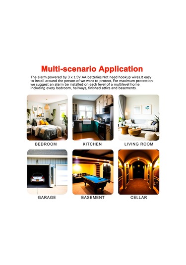 Kosona Karbon Monoksit Alarmı: Sesli Ve Işıklı Uyarı, Düşük Pil Bildirimi, 3 Adet, Kurulum Kolay, Taşınabilir