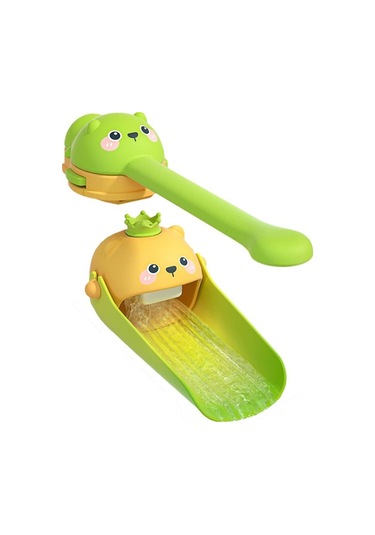 Xurunkeji Karikatür Hayvanlar Musluk Genişleticisi Çocuklar İçin El Yıkama Banyo Lavabo Aksesuarları Mutfak Bebek Yıkama İçin Uygun Yeşil