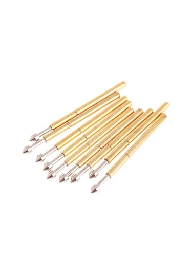 Pogo Pin P75-e2 100 Adet Set Altın Kaplama Yaylı Test Probu Pim 1.3mm Konik Kafa Programlayıcı