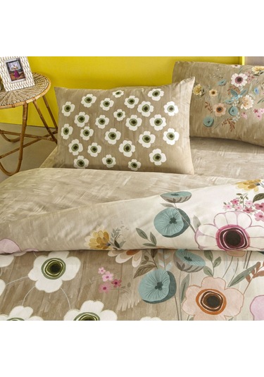 Taç Blyss Ranforce Çift Kişilik Nevresim Takımı Bej 000000001000051123 Bej